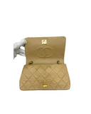 Sac à bandoulière Mademoiselle Vintage Mini en cuir lisse beige - Chanel