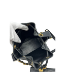 Sac seau Coco Mark à bandoulière en cuir caviar noir - Chanel