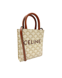 Sac à épaule Mini Cabas Vertical en toile et cuir - Celine