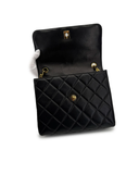 Sac à bandoulière Timeless Square en cuir lisse noir - Chanel