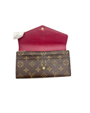Portefeuille Sarah en toile monogram et cuir - Louis Vuitton