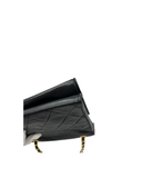 Sac à bandoulière Coco mark matelassé en cuir lisse noir - Chanel