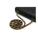 Sac à bandoulière Timeless Square en cuir lisse noir - Chanel