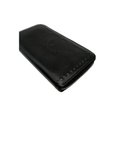 Portefeuille en cuir lisse CC noir - Chanel