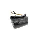 Sac à bandoulière Puffer Toy en cuir lisse noir et doré - Saint-Laurent