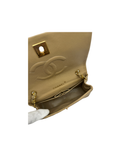 Sac à bandoulière Mademoiselle Vintage Mini en cuir lisse beige - Chanel