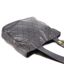 Sac à épaule Totebag matelassé vintage noir - Chanel