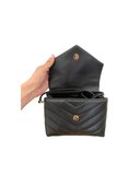 Sac à bandoulière Loulou Toy en cuir lisse noir - Saint Laurent