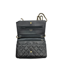 Sac à bandoulière Wallet On Chain Boy en cuir caviar noir - Chanel