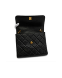 Sac à bandoulière Timeless Square en cuir lisse noir - Chanel