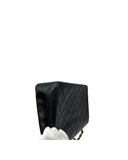 Sac Timeless square à bandoulière en cuir lisse noir - Chanel