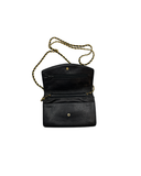 Sac à bandoulière Wallet On Chain en cuir caviar noir - Chanel