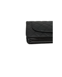 Sac à bandoulière Wallet On Chain en cuir caviar noir - Chanel