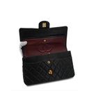 Sac à bandoulière Timeless Vintage 25 CM en cuir lisse noir - Chanel