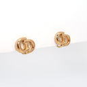 Boucles d'oreilles CD à clip en plaqué or - Christian Dior