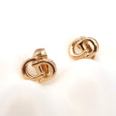 Boucles d'oreilles CD à clip en plaqué or - Christian Dior