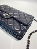Sac à bandoulière Timeless cuir lisse bleu marine - Chanel