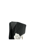 Sac mademoiselle à bandoulière en cuir lisse noir - Chanel