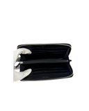 Portefeuille en cuir lisse CC noir - Chanel