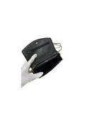 Sac à bandoulière Wallet On Chain en cuir caviar noir - Chanel