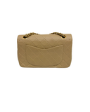 Sac à bandoulière Timeless Vintage en cuir lisse beige - Chanel