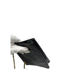 Sac à bandoulière Coco mark matelassé en cuir lisse noir - Chanel