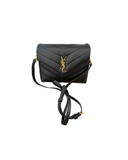Sac à bandoulière Loulou Toy en cuir lisse noir - Saint Laurent