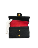 Sac à bandoulière Timeless Vintage en coton et cuir noir - Chanel