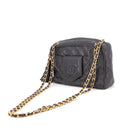 Sac à bandoulière Lou Caméra en cuir lisse d'agneau vintage noir - Chanel