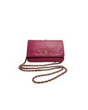 Sac à bandoulière Wallet-On-Chain en cuir rose - Chanel