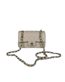 Sac à bandoulière Mini Timeless en cuir caviar beige - Chanel