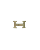 Boucle de ceinture H 32 MM en métal argenté brossé - Hermès