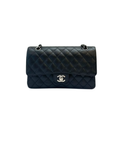 Sac à bandoulière Timeless 11.12 en cuir caviar noir - Chanel