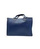 Sac à épaule Deauville en cuir bleu marine - Chanel