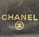 Portefeuille en cuir caviar noir vintage - Chanel