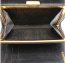 Portefeuille en cuir caviar noir vintage - Chanel
