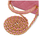 Sac à bandoulière Vanity en cuir lisse rose - Chanel