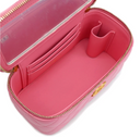 Sac à bandoulière Vanity en cuir lisse rose - Chanel