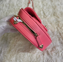 Sac à bandoulière en forme de coeur en cuir lisse rose - Chanel