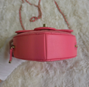 Sac à bandoulière en forme de coeur en cuir lisse rose - Chanel