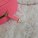 Sac à bandoulière en forme de coeur en cuir lisse rose - Chanel