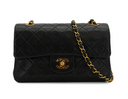 Sac Timeless Vintage 23 CM en cuir lisse noir - Chanel