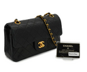 Sac Timeless Vintage 23 CM en cuir lisse noir - Chanel