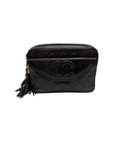 Sac à bandoulière Lou Caméra en cuir lisse d'agneau vintage noir - Chanel