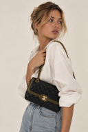 Sac à bandoulière Timeless Bicolore en cuir vert et noir - Chanel