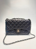 Sac à bandoulière Timeless cuir lisse bleu marine - Chanel