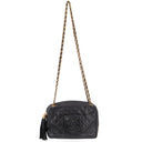 Sac à bandoulière Lou Caméra en cuir lisse d'agneau vintage noir - Chanel