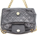 Sac à bandoulière Lou Caméra en cuir lisse d'agneau vintage noir - Chanel