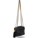 Sac à bandoulière Lou Caméra en cuir lisse d'agneau vintage noir - Chanel