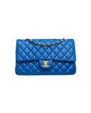 Sac à bandoulière Timeless 11.12 en cuir lisse bleu - Chanel